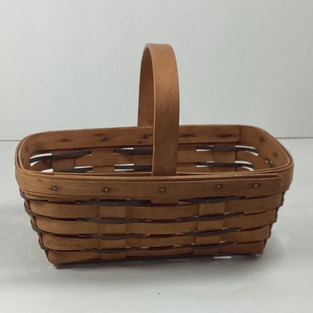 Vintage Longaberger Rectangle Fixed Handle Candle Basket 1994